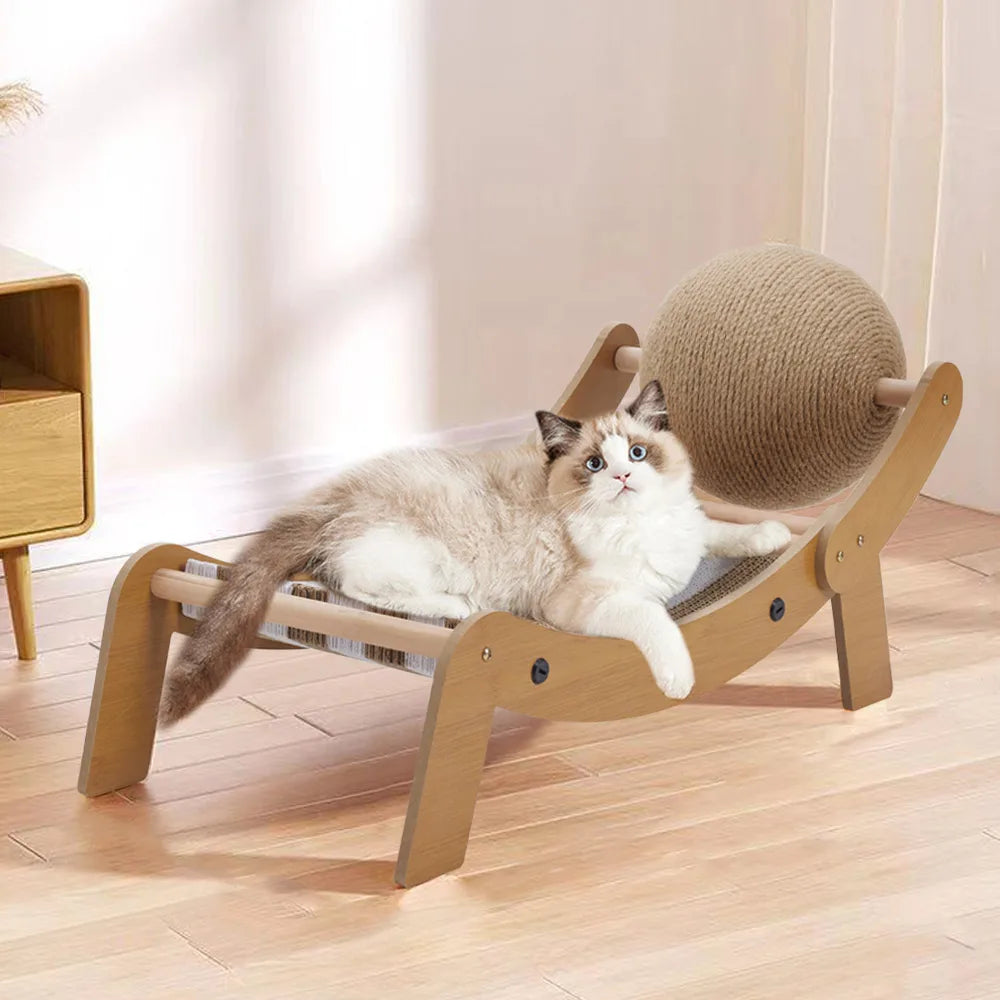 Pawsome Orbit 2-in-1 Cat Lounger and Sisal Scratcher