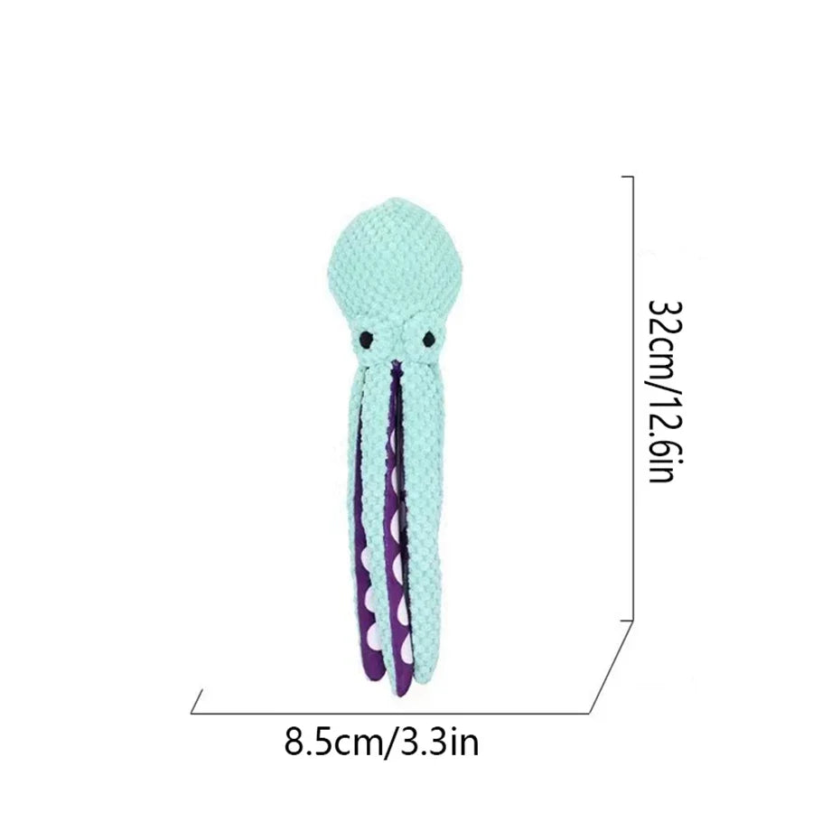 Squeaky Octopus Plush Toy