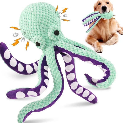 Squeaky Octopus Plush Toy