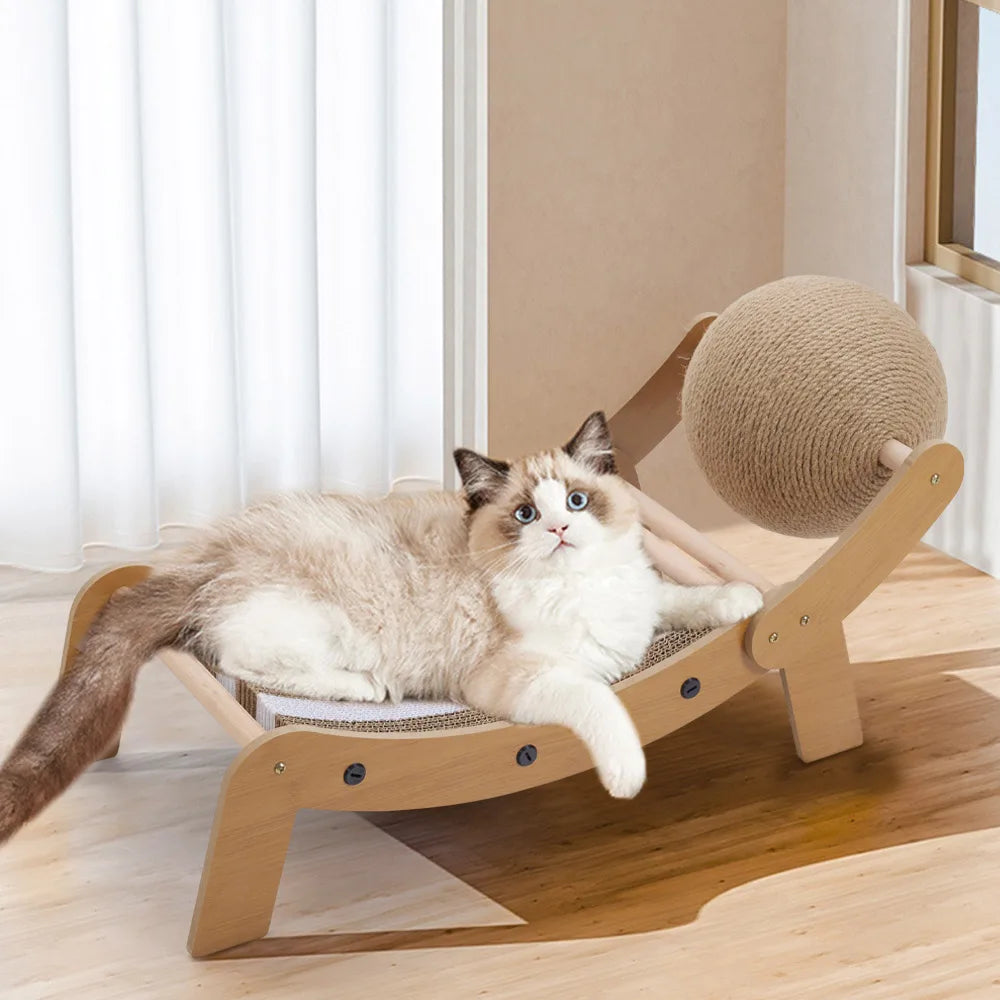 Pawsome Orbit 2-in-1 Cat Lounger and Sisal Scratcher