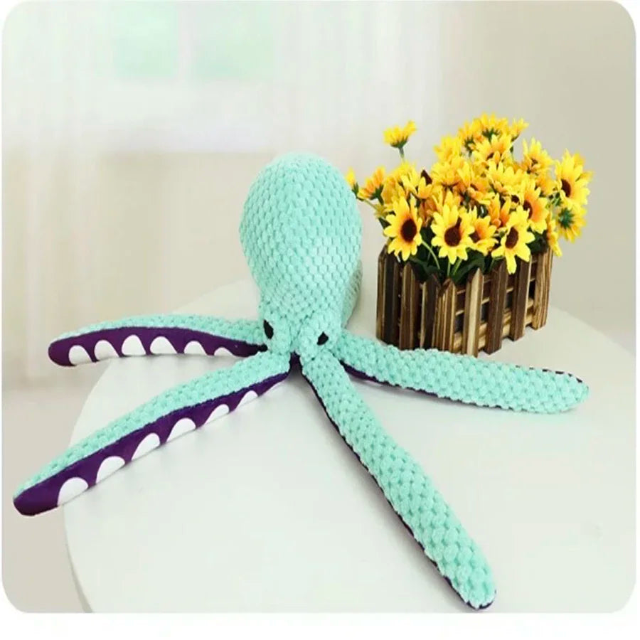 Squeaky Octopus Plush Toy
