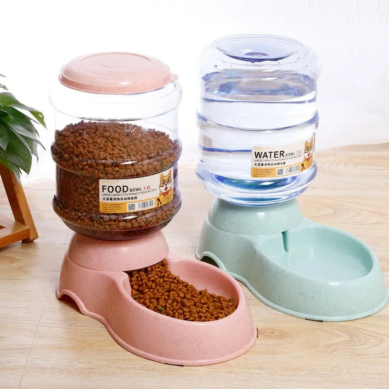 Automatic Pet Food and Water Dispenser Set