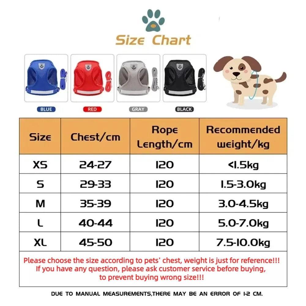 Premium Breathable Mesh Cat Harness and Leash Set