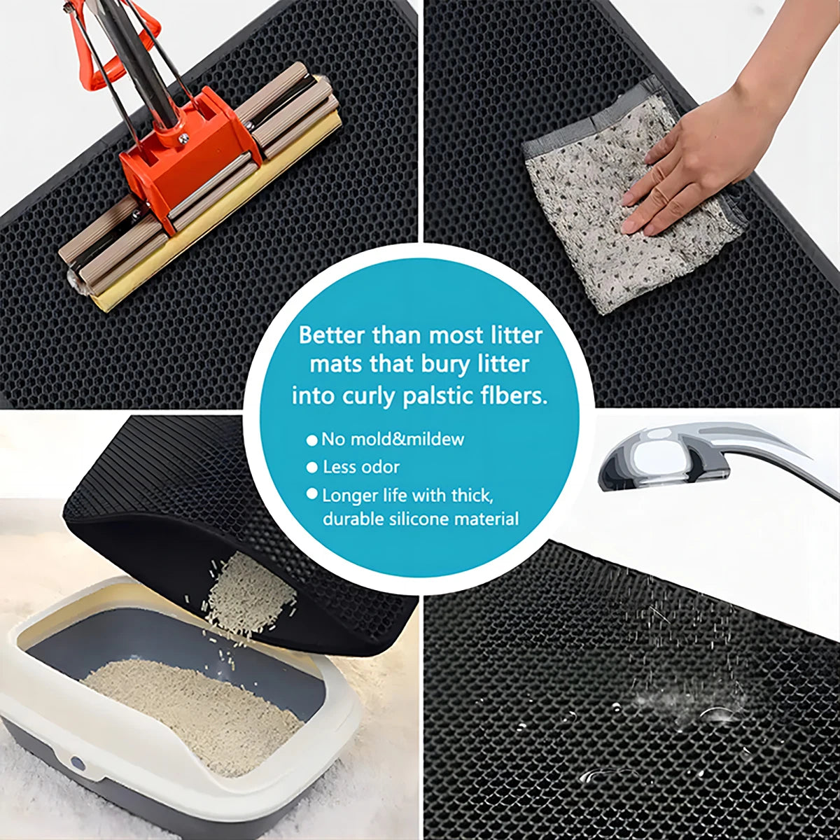The LitterLock Honeycomb Mat