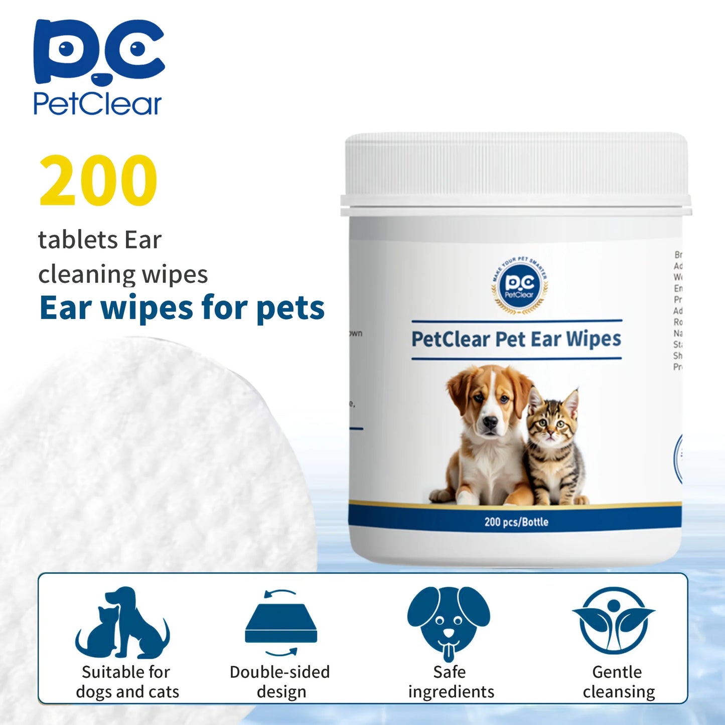 PetClear Ear Wipes